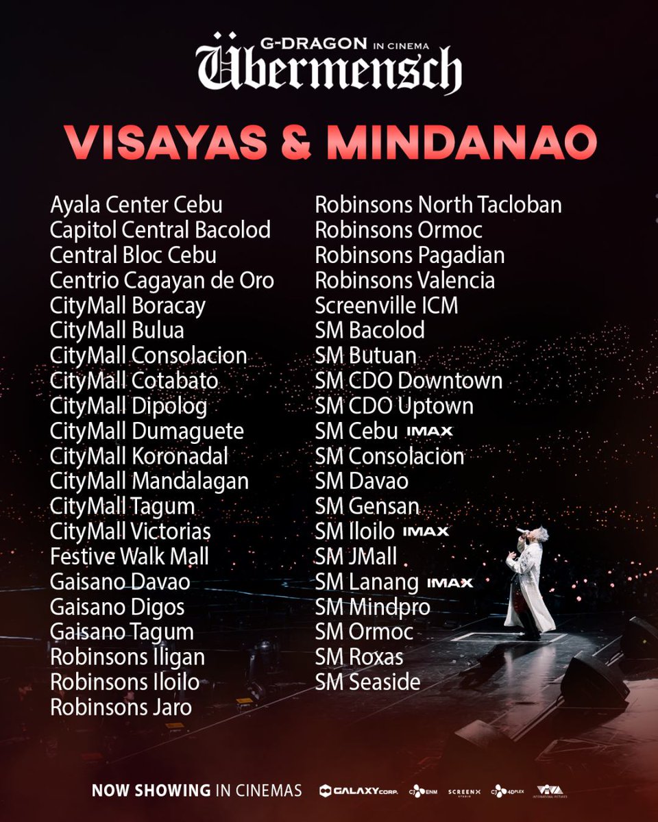 𝗧𝗛𝗘 𝗞-𝗣𝗢𝗣 𝗞𝗜𝗡𝗚 𝗥𝗘𝗧𝗨𝗥𝗡𝗦 𝗟𝗢𝗨𝗗𝗘𝗥, 𝗦𝗧𝗥𝗢𝗡𝗚𝗘𝗥 𝗔𝗡𝗗 𝗜𝗖𝗢𝗡𝗜𝗖!

Run to the nearest cinema and experience 𝗚-𝗗𝗥𝗔𝗚𝗢𝗡 𝗜𝗻 𝗖𝗶𝗻𝗲𝗺𝗮: 𝗨𝗕𝗘𝗥𝗠𝗘𝗡𝗦𝗖𝗛 NOW SHOWING IN CINEMAS! 

#GDRAGON #GD