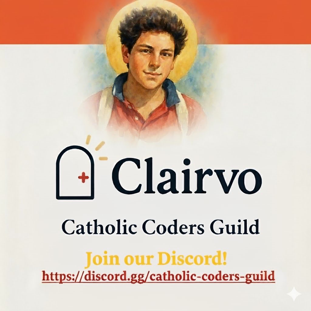 Sachinettiyil's tweet image. Catholic Coders: Are you ready to build the Kingdom in the digital realm? 
The Catholic Coders Guild is LIVE on Discord! 
Find vocational fellowship, professional opportunities, and a mission worthy of your skills. Stop building for vanity; start coding for eternity.
Join the…