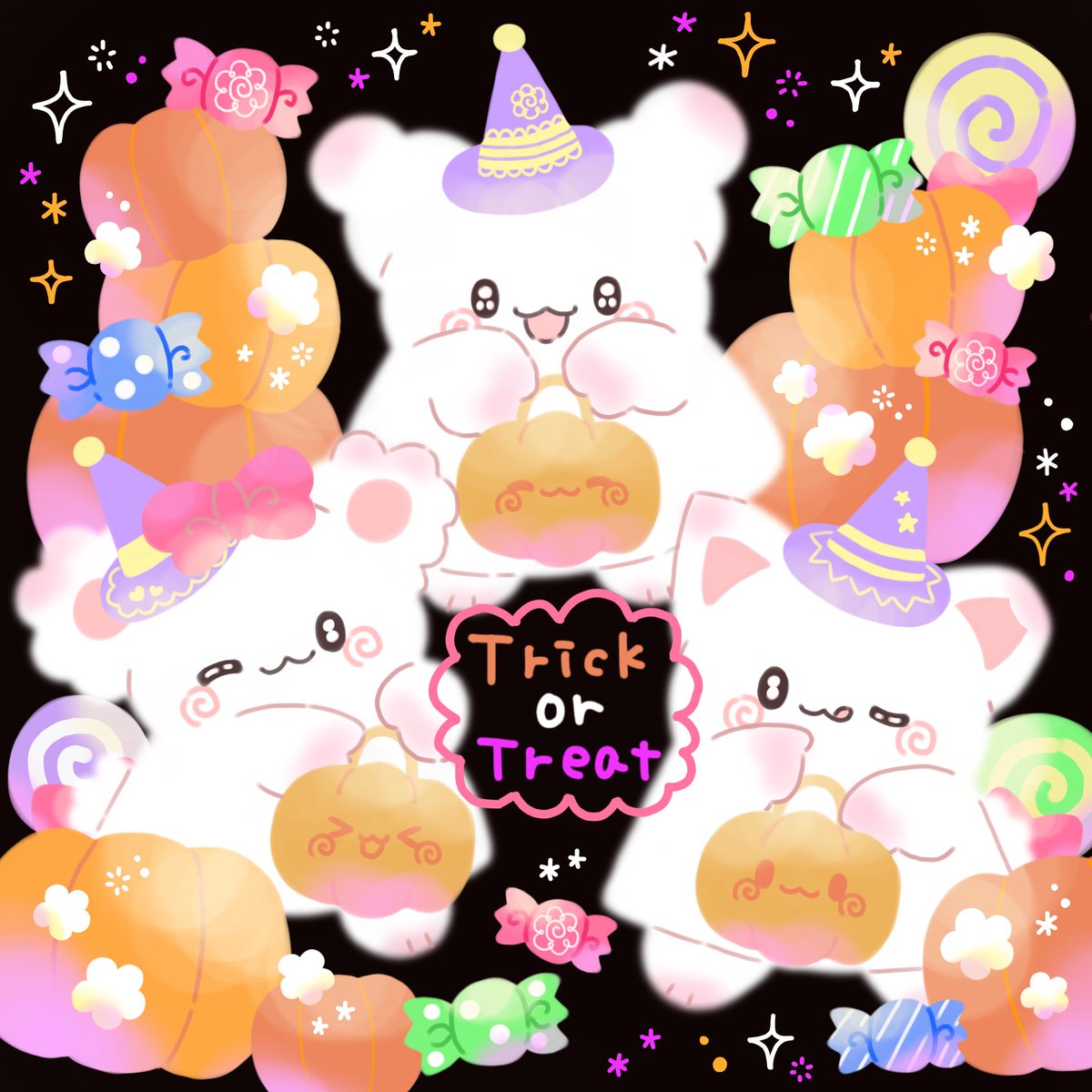 はなまるおばけ✖️Halloween🎃🍬
「おかしいっぱいほしいの♡」