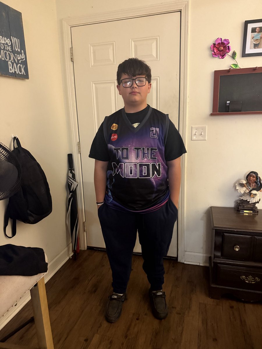 It’s jersey day at school and my son wanted to do something that was so cool to me. He wore one of my jerseys where I went to the in person event for 2k!!! I’ve been noticed in public for my streams and I thought that was the most surreal feeling but this tops it! I love you kid