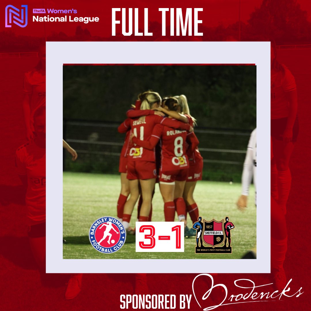 Full Time

The Reds win the derby.

Goals from Amber Sewell, Jemima Jarvis and Helen Lynskey seal the three points under the lights. 

📸 <a href="/TMVFootball/">True Match Visuals</a>