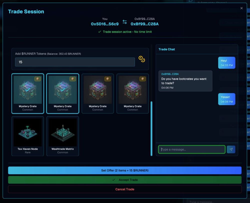 RugRunnerDotFun's tweet image. New update just dropped: RugRunner.fun

Live trading and live chat are now live. You can now trade items in real time, just like the good old OSRS days. Show off your sales skills, strike deals, and prove you’re a true tradesman!