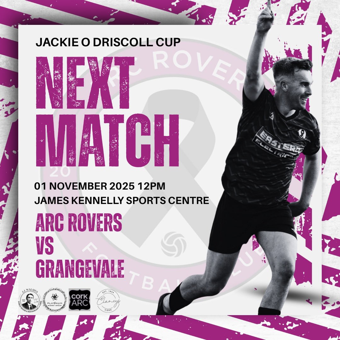 We host <a href="/Grangevale_AFC/">Grangevale_AFC</a> Saturday afternoon as we look to defend the <a href="/CorkBusinessLge/">Cork Business League ⚓</a> Jackie O Driscoll cup. KO 12pm 🟣⚫️