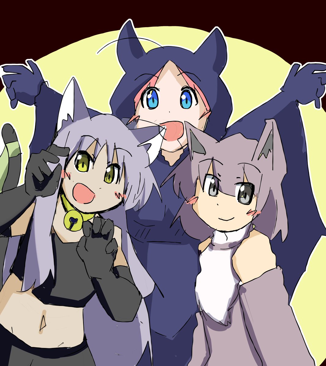 おやつを提供した相方ちゃんも
無事巻き添えにして
三人でとりくおあとりーと！！！！
ということでええかの！
#ハロウィンイラスト2025