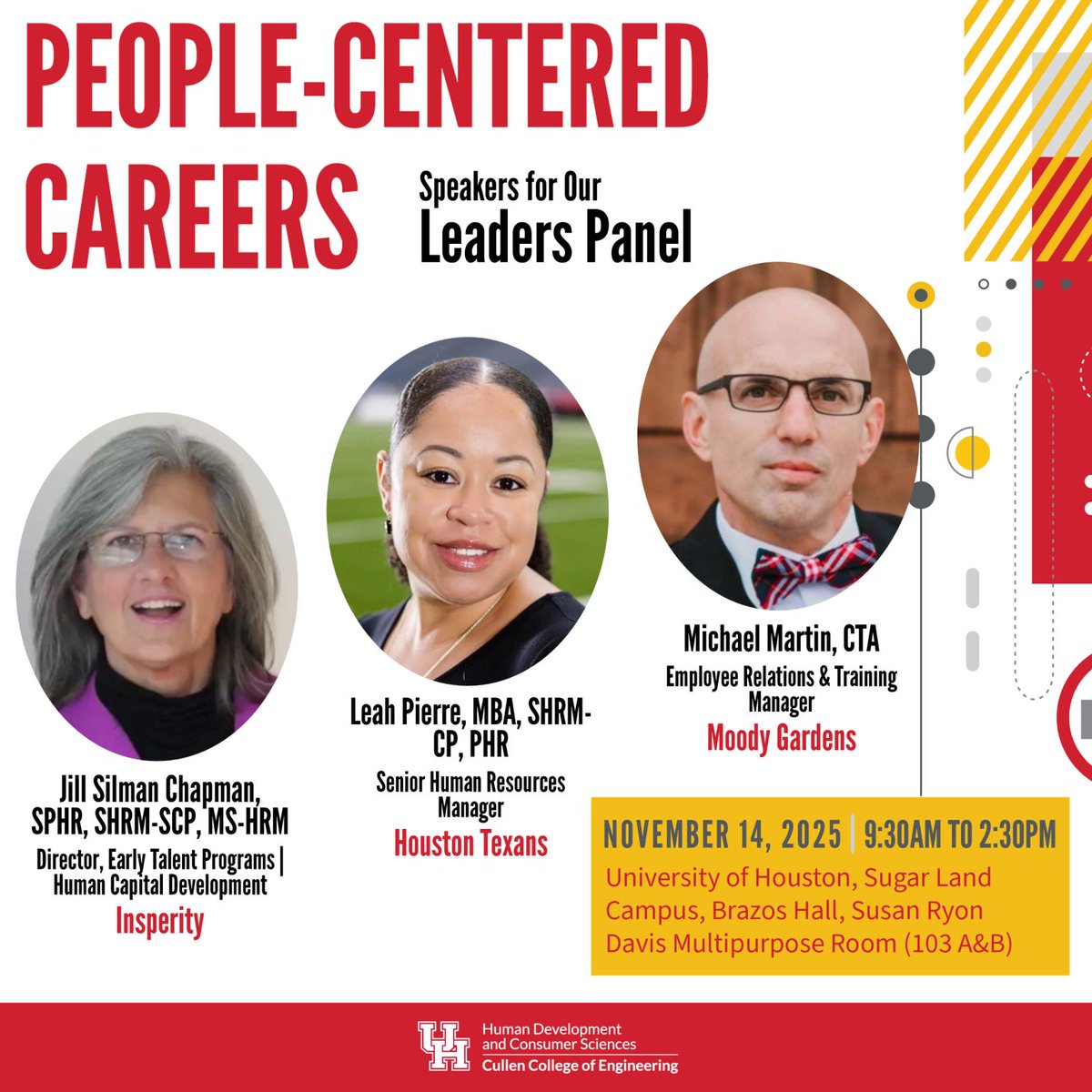 UHEngineeringSL's tweet image. Hey!

Join us on 📅November 14th for our Leaders Panel featuring inspiring professionals ready to share their insights on building meaningful, people-focused careers.

We can’t wait to see you there!

💥Free registration forms.office.com/Pages/Response…