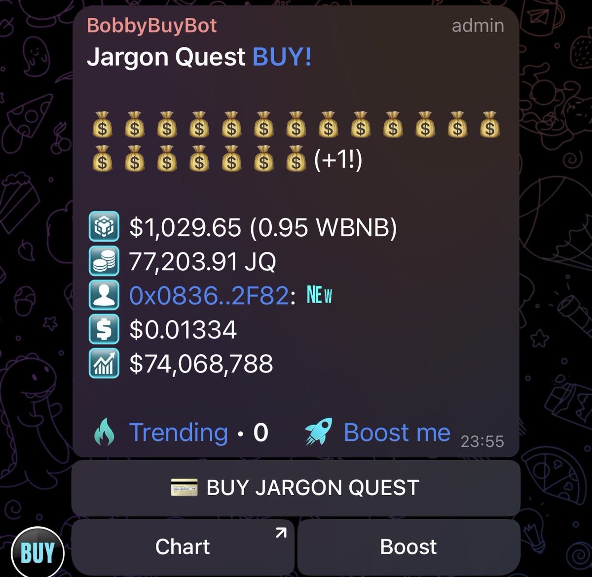 Bulldozer_1759's tweet photo. $JQ BUYING SPREE! 🚀 People are accumulating $JQ tokens! 📈 Confidence is high, and the community is growing! 💰 Join the $JQ wave, don’t get #FOMO and stake your claim in the @JargonQuest ecosystem! 🌟 #JargonQuest #JQToken #CryptoInvestment https://t.co/32AEGwSdpc