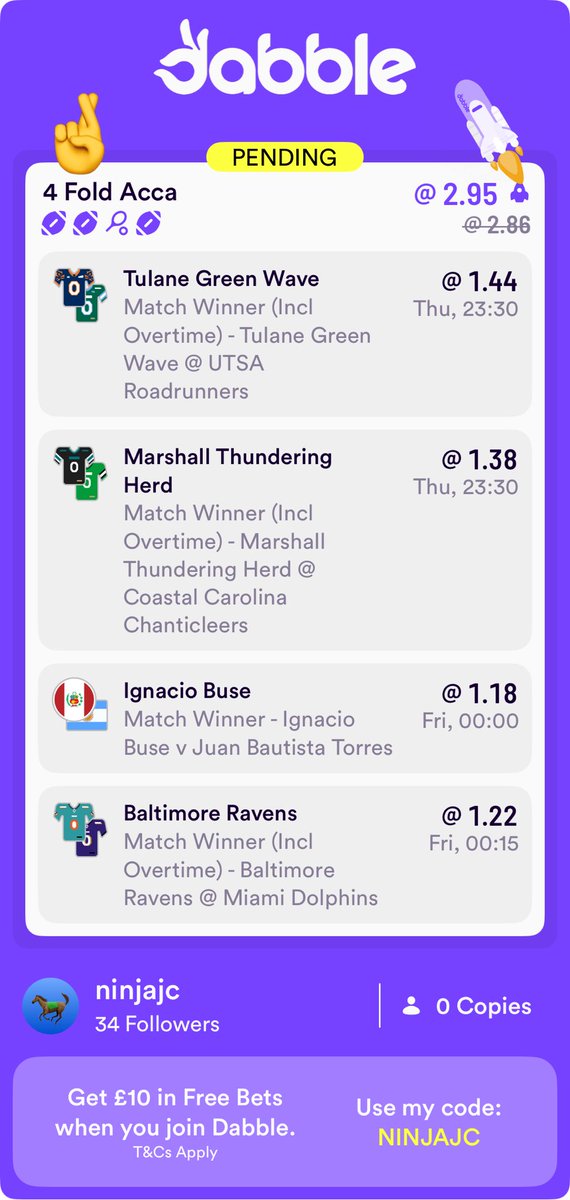 Sharing is caring so here's a bet I placed on Dabble that you can copy!👌🥰💥🤞
click.dabble.co.uk/InnT/vxi6ptbx