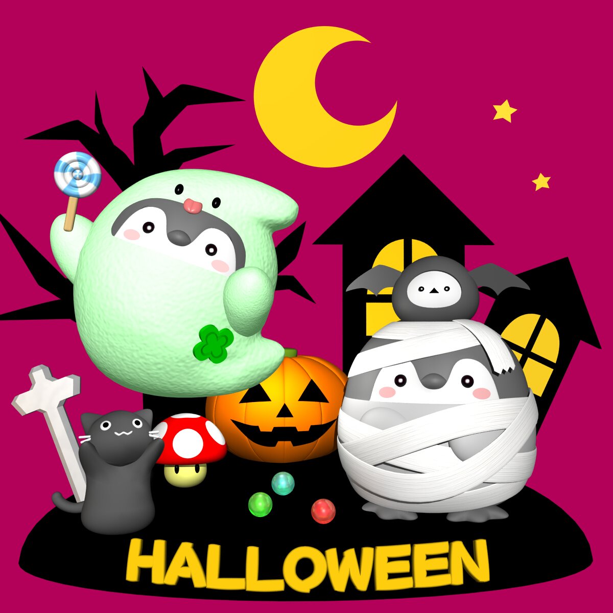 WxAxcs's tweet image. トイック オア トイート🎃
#コウペンちゃん #ハロウィン #Halloween