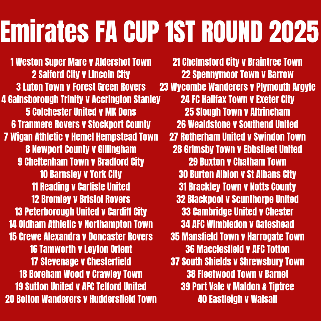 FootyUpdates71's tweet image. TOMMOROW
Tommorrow we get under way in the oldest tournament @EmiratesFACup Let's hope we get some Cupsets!!!