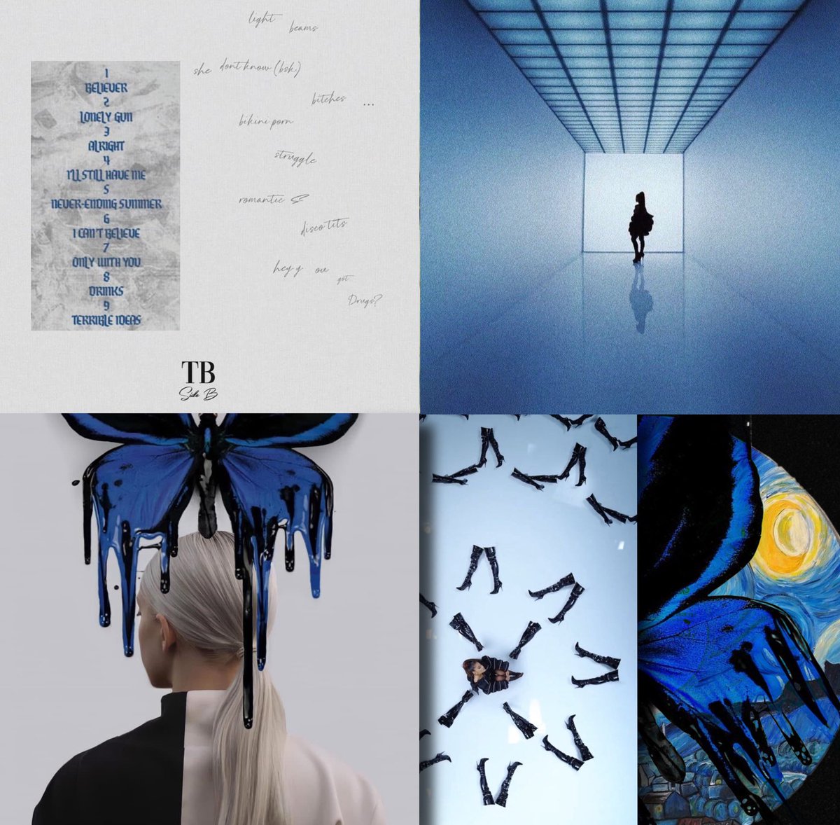 ೋ•✧๑ 💙🦋🩵🥏🌀 ๑✧•ೋ •

treacherous butterfly- two sides, two demons Edition 

Este álbum pandemico fue sin duda un antes y después en mi carrera. Hacerlo y vivirlo fue hermoso, arriesgado y placentero. 

 ೋ•✧๑🌀🥏🩵🦋💙๑✧•ೋ •