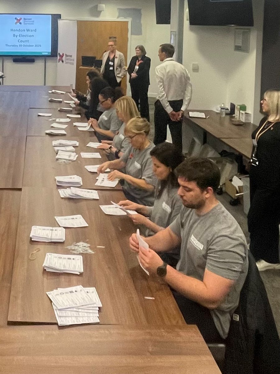 The ballots have arrived for the Hendon ward by-election and the count is underway.