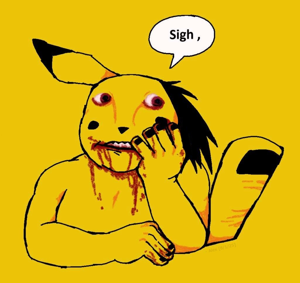 longfallenapple's tweet photo. //blood, uncanny/disturbing, eyestrain(?)
unscheduled old fanart posted out of nowhere jumpscare 👍 HOTAK0 my beloved i still miss you (i still haven't played the game yet but i plan to i sswear)
#vibingleaf #bootlegpokemon #bootleg_pokemon https://t.co/kXl4ST6mrm