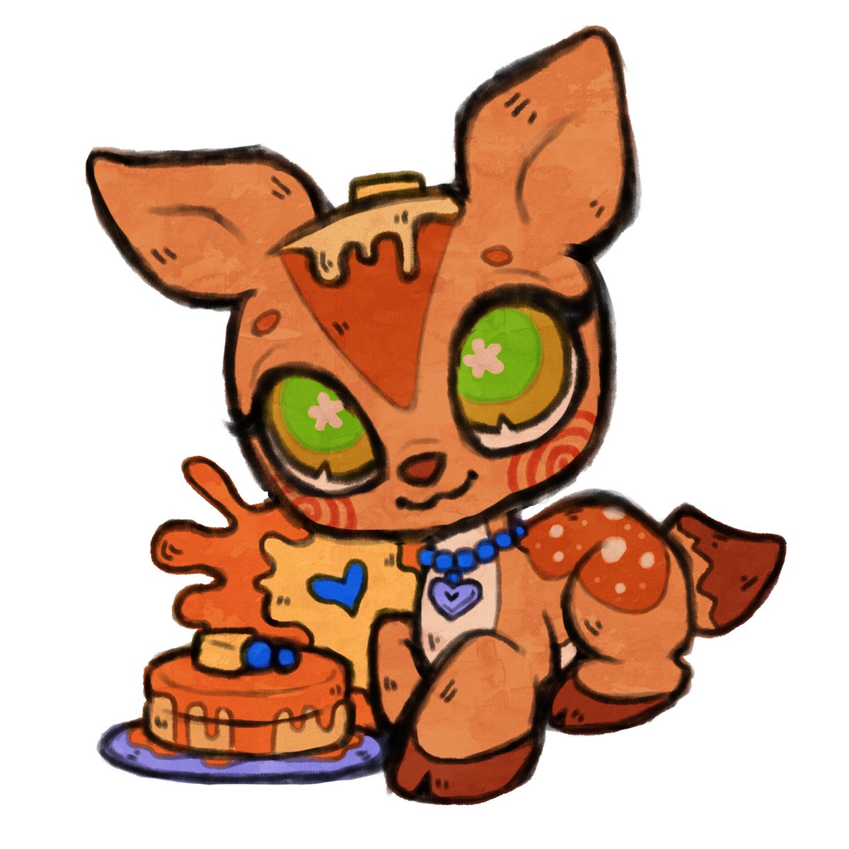 lil pancake deer for my lps dessert theme collection im making :3