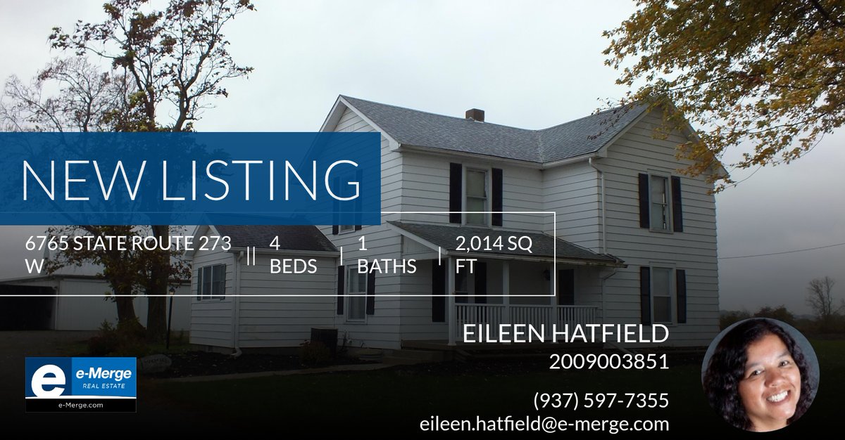eileenshatfield's tweet photo. 📍 New Listing 📍 Take a look at this fantastic new property that just hit the market located at 6765 State Route 273 W in Belle Center. Reach out here or at (937) 597-7355 for more information https://t.co/iHgm5cHdKj https://t.co/W6G5w9uPjb