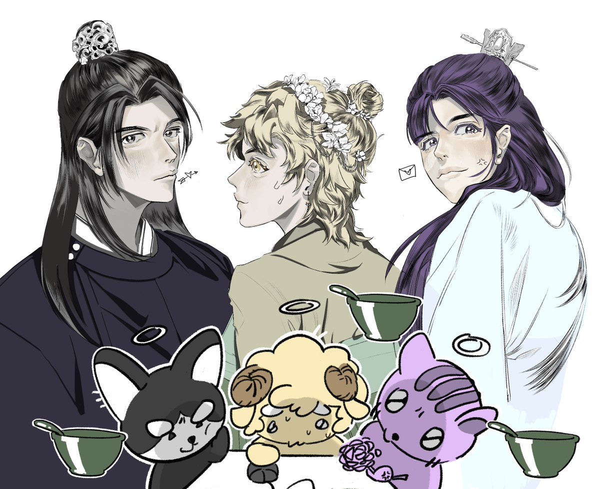 m20000do's tweet photo. 성세천하가 재미있어서 낙서를해
그리고 계화탕을 과식한 클짱들… https://t.co/tEET3HpAnC