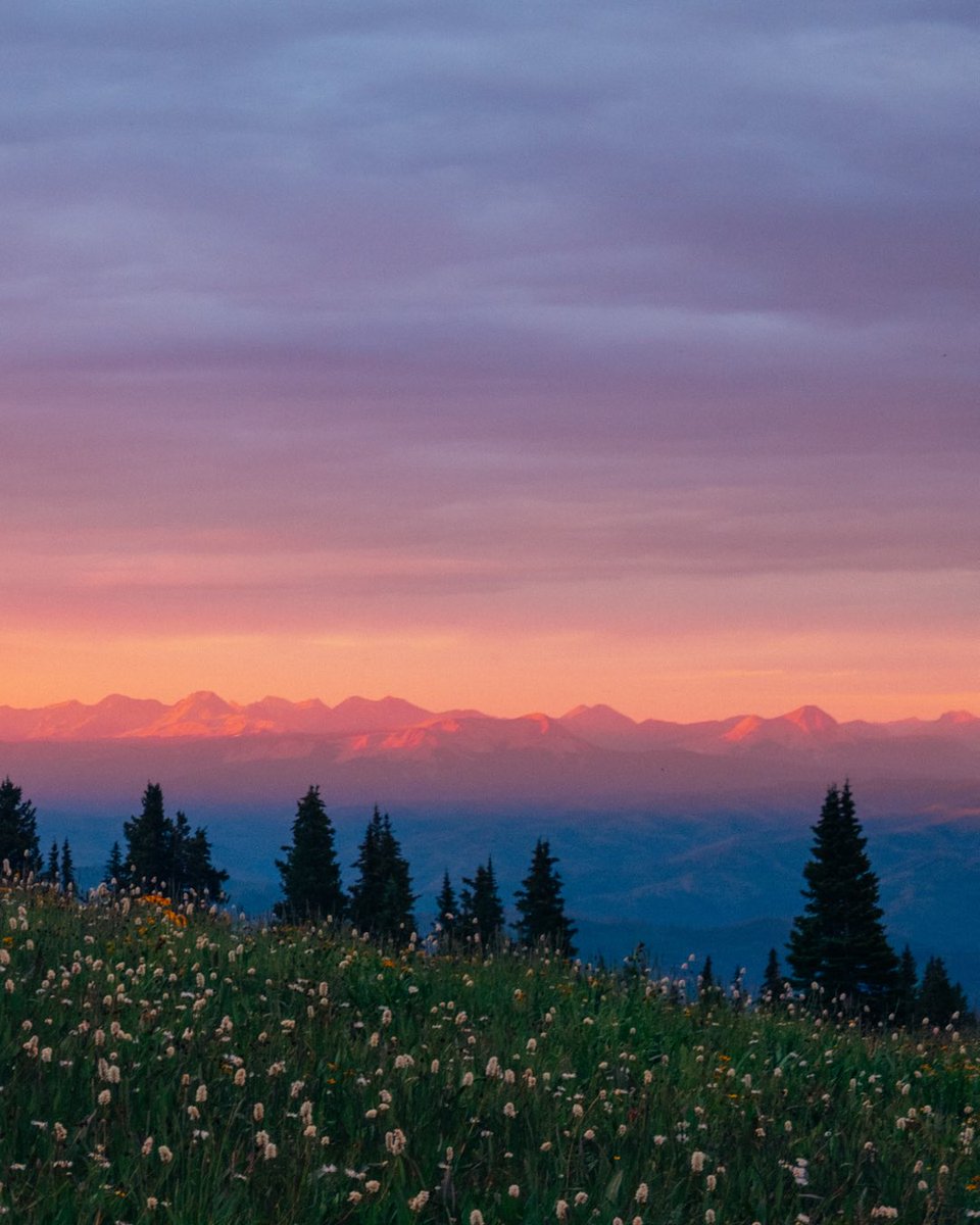 last light in the mountains.