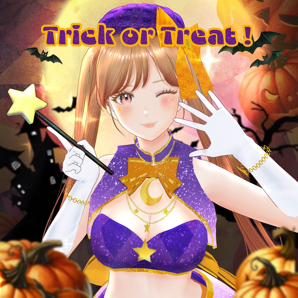 🎃ハッピーハロウィーン！🎃
今日はいよいよ、ハロウィン当日だー！🎉
かわいいケーキがあったら買ってくるぞー😋

ハロウィン限定カラー衣装のDL期間が今日までなので、ぜひお忘れなくゲットしてくださいね❤️

それでは！素敵なハロウィンを過ごしましょうねー！👻