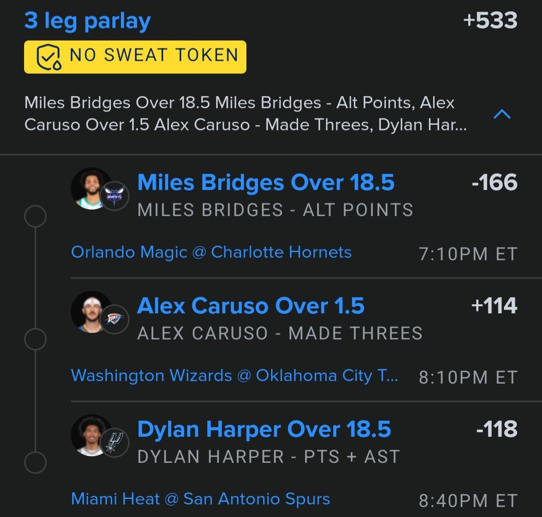 Here's a free parlay