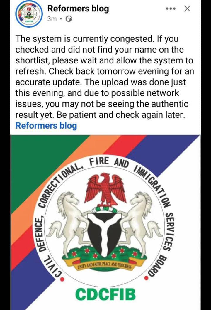 skyman_cj's tweet photo. @CDCFIBNG please guys come down nobody has been shortlisted the site is still updating https://t.co/NluycdPYCZ