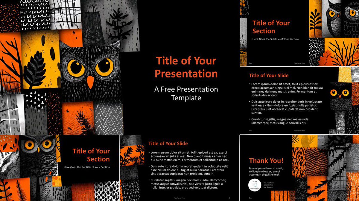 PresentationGo's tweet image. 🦉✨ Express your ideas with style!

The Owl Fall Collage template mixes art, texture, and fall colors in stunning #PowerPoint &amp;amp; #GoogleSlides layouts.

Download it for free: 🔗 tinyurl.com/owl-fall-colla…