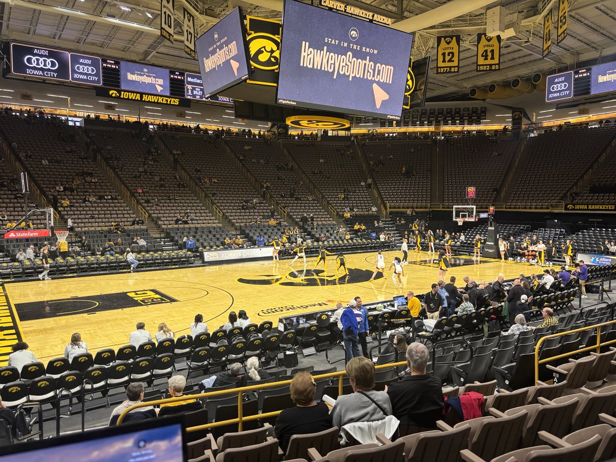 Hello from carver as we tip-off hoops season with the <a href="/IowaWBB/">Iowa Women's Basketball</a> team hosting Division II power Ashland in an exhibition in about 40 minutes.