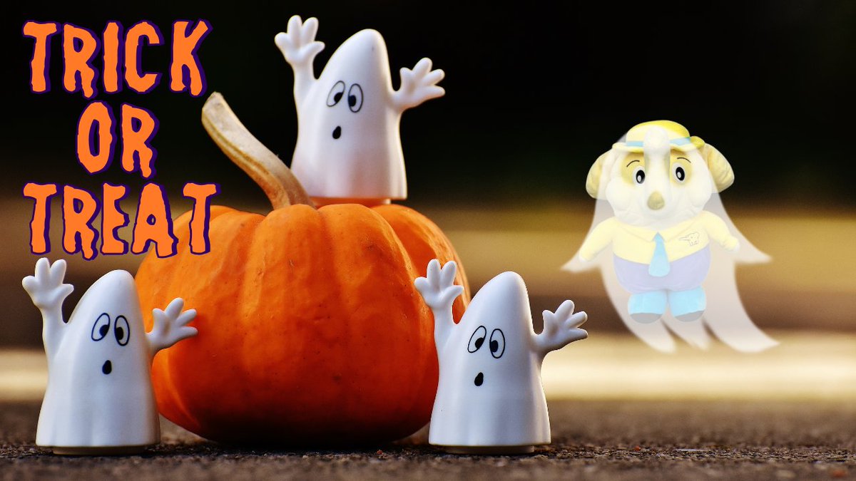 おはようございます🐘 今日は #ハロウィン🎃 トリック・オア・トリート