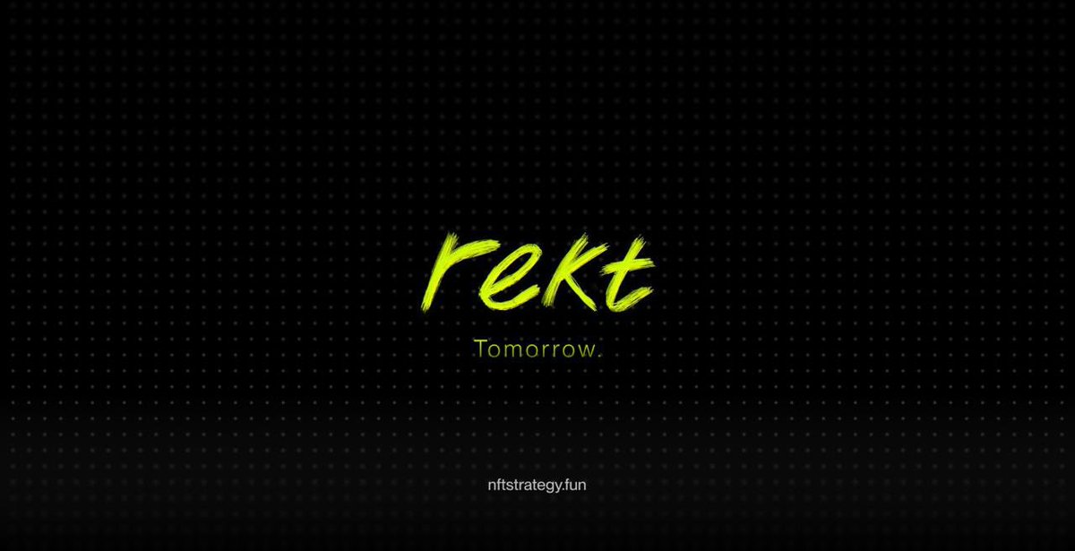 Tomorrow marks the launch of the first ERC20 Strategy, $REKTSTR

As trading fees accumulate, it will buy 0.01% of the $REKT supply as a bundle and relist 20% higher

Of the 10% trading fees, 8% will buy $REKT, 1% will burn $PUNKSTR, and 1% will go to <a href="/RektBrands/">Rekt Brands</a>

Thoughts?