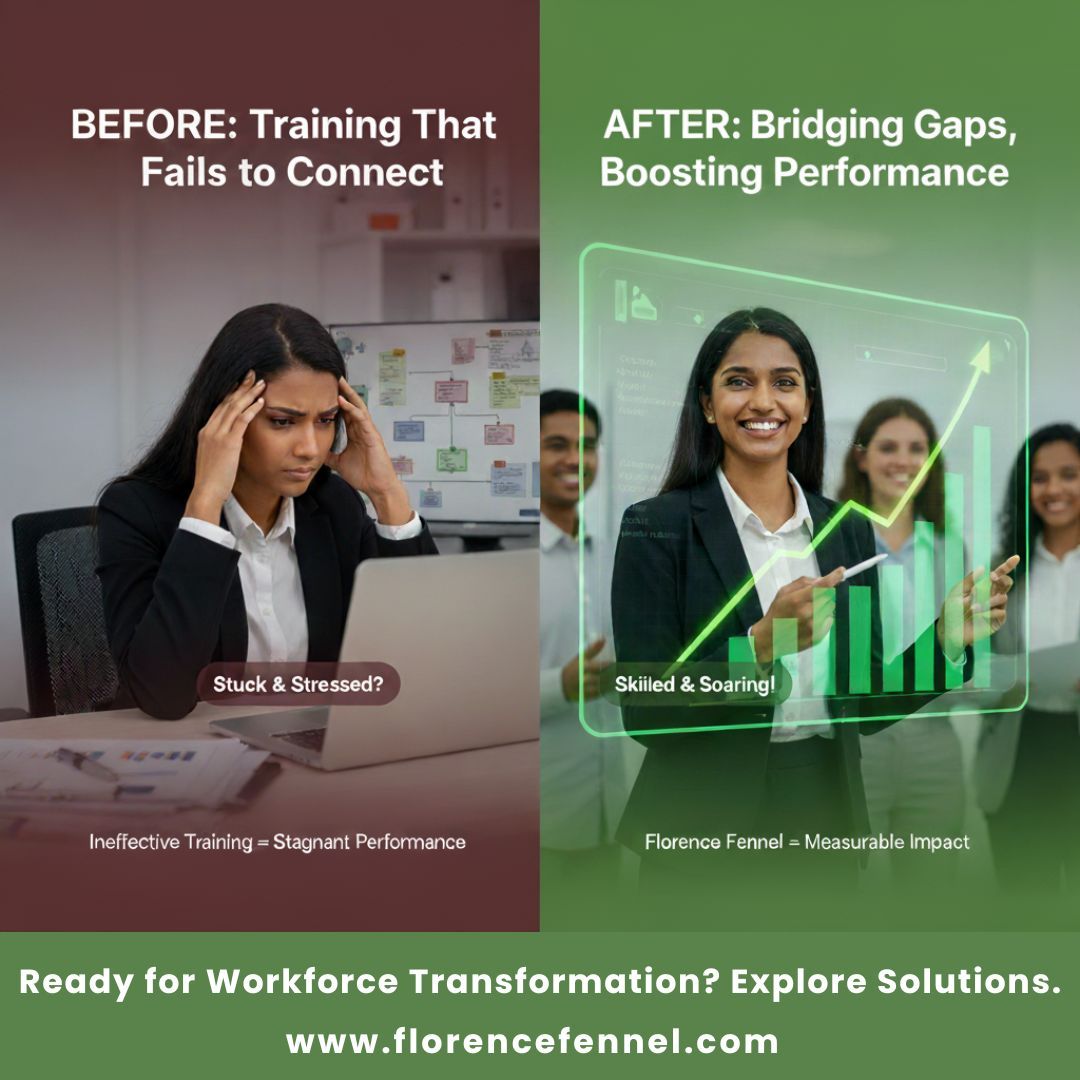 Florence4Growth's tweet image. BEFORE vs. AFTER.

That look on the left is the silent cost of a skills gap.

Florence Fennel delivers the Productivity Pivot. We engineer solutions that guarantee core competence and measurable operational efficiency for global enterprises.

#CorporateTraining #B2BSuccess