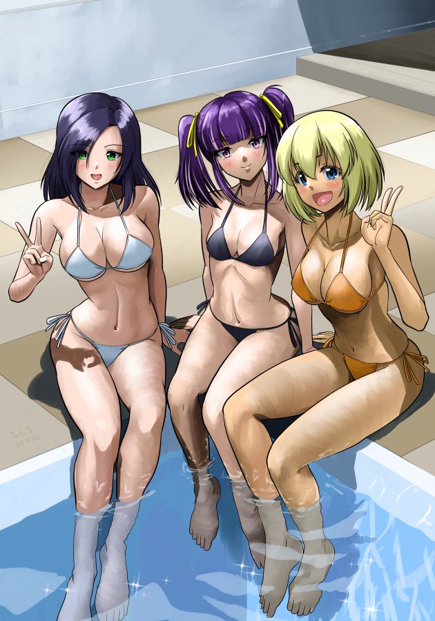 #今月描いた絵を晒そう 
今月もビキニ100% 