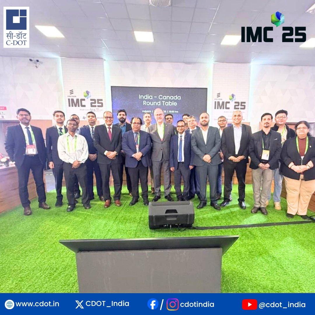 It was a privilege to represent #India during the India–Canada Roundtable at #IMC2025.

The session brought together key organizations from #India and #Canada to explore avenues for #collaboration in #telecom #innovation, technology #exchange, and joint #growth opportunities.