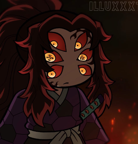 angelconcielo's tweet photo. @Illuxxxtrandy @dickjohnsonvo @RubyRed_VA @RabbleRouser_VA @ImJeffBarbie I loved seeing all the men in this, especially and mostly Kokushibo! 

The way you drew the chibi’s were so cute too. https://t.co/D6Oh7xalyv