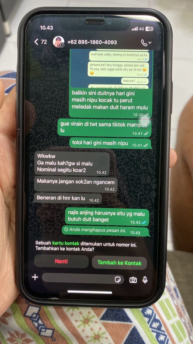 aku tadi pagi mau beli ig kosongan terus tiba-tiba suruh bayar 15.000 dan nambah fee, aku gamau terus kena hnr malahan aku diomelin kocakk, ini akunnya <a href="/miuxve/">noumi only wa^</a> tp ak udh di block di wa sm twt. gapapa sih 15.000 cuma dikatain begitu #zonauang #zonajajan