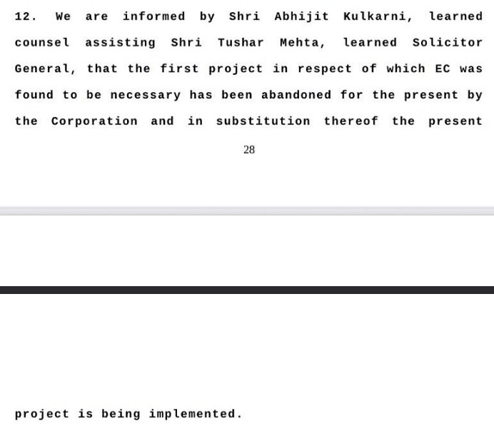 OldWonk's tweet image. The #PMC is lying under oath in the highest court of law for pushing a 2.1 KM road at the expense of taxpayers money worth 300 cr. 

Shame. Shame. Shame. 

@navalMH must answer for this!!