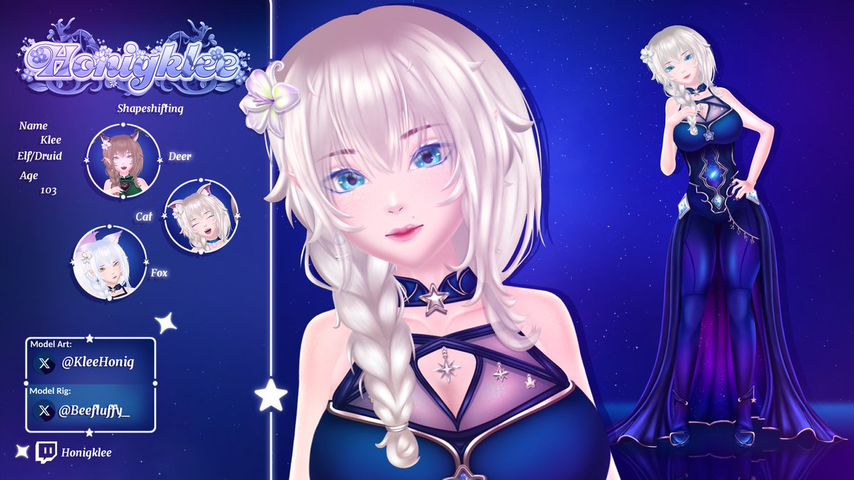 Mein neues Outfit der Sternenelfe mag ich immer noch total v.v Das frische Design passt einfach perfekt! #GERVtuber #Vtuber #vtubers