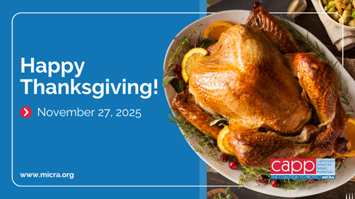 This Thanksgiving, we’re grateful to the physicians, nurses, clinic teams, emergency responders and advocates across our coalition. Their dedication helps protect access to care for Californians every day. Thank you for all you do, and happy Thanksgiving from all of us.