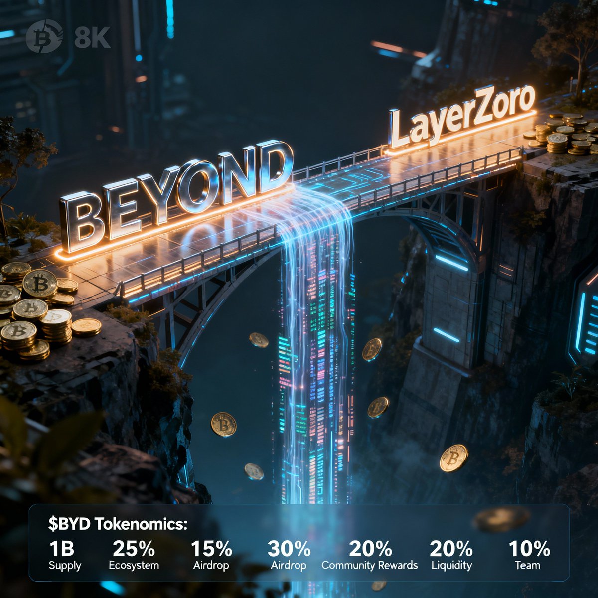 MetaOrbitHQ's tweet image. 🌉 Beyond &amp;amp; $BYD — The Future of Bitcoin Interoperability

Bitcoin has always been the foundation of crypto, but it remained isolated from the rest of Web3. Despite holding more than a trillion dollars in value, its liquidity has never been fully connected to DeFi. @beyond__tech…