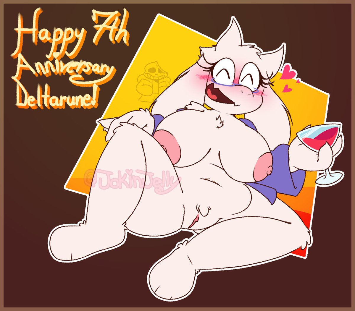 Toriel gettin' a little wild for the occasion...
(Happy 7th Anniversary to Deltarune!... and Happy Halloween!)