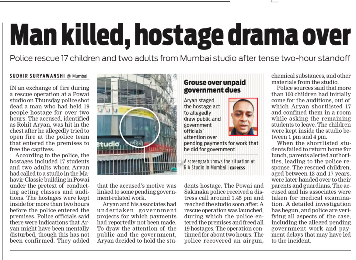 Man killed, hostage drama over.