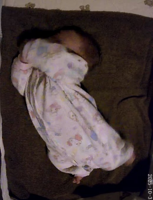 娘ちゃん、寝ながらよくお祈りしています🙏 