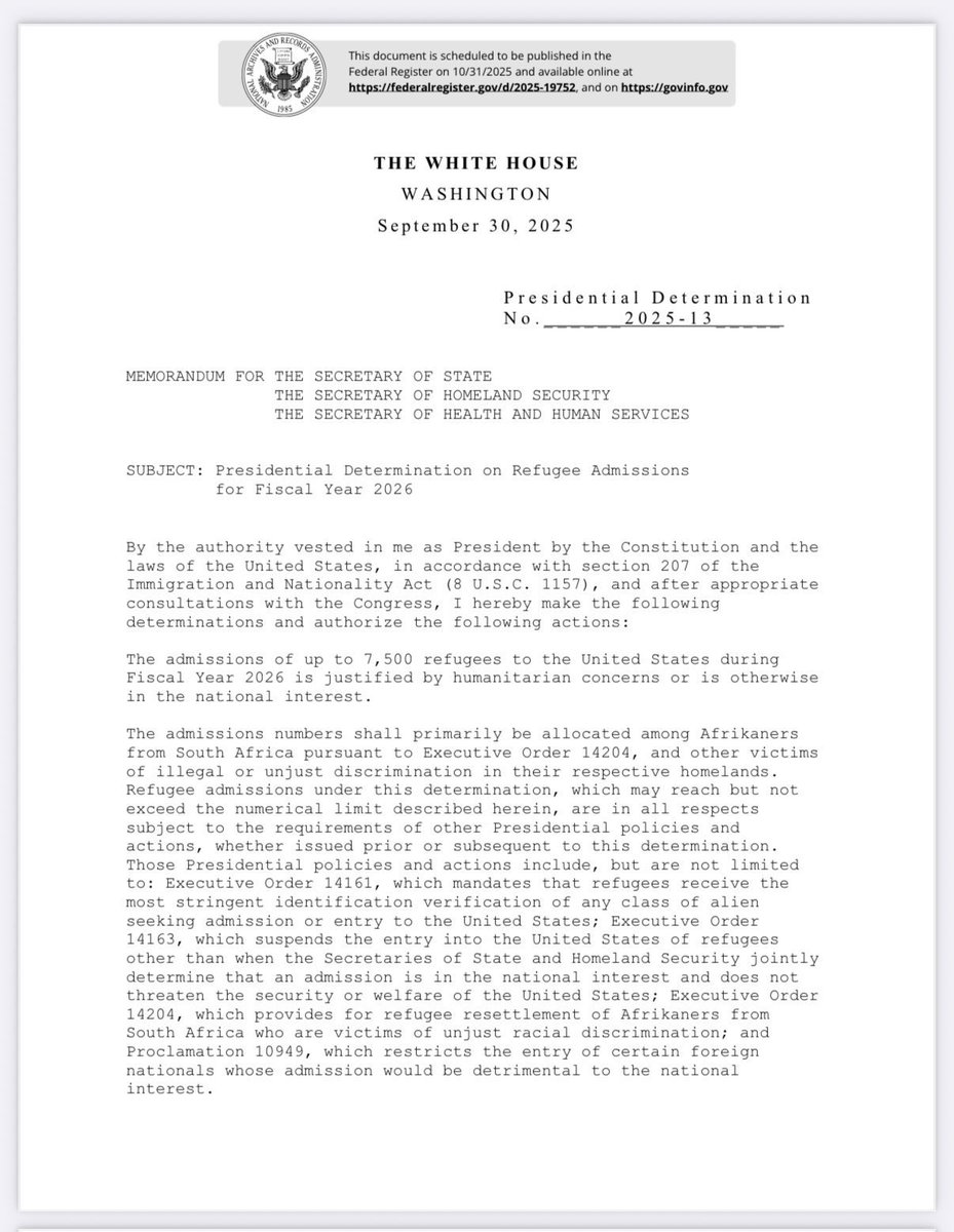 WOW: President Trump has shrunk the refugee cap from 125,000 to 7,500

Promises made, promises kept.