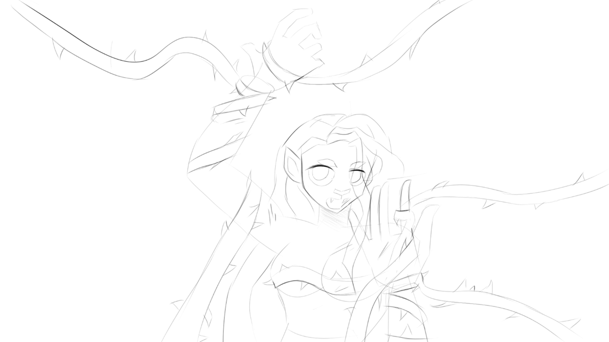 voidmik's tweet photo. I would say this is the best one I drew out whole month if you ask me. I know I spent a lot time on this. Day 24 The Thorn #SLAYTOBER2025 #Slaytheprincess https://t.co/SpNv0jQLxz