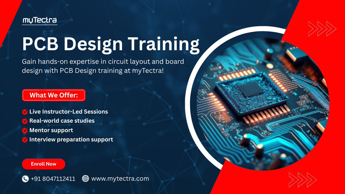 mytectra's tweet image. 🔌 Become a PCB Design Pro with myTectra Training! ⚙️✨

📞 Talk to us: +91 8047112411
🌐 Visit Us: mytectra.com/pcb-design-tra… 

#pcbdesign #electronicsengineering #hardwaredesign #circuitdesign #embeddedsystems #pcbtraining #designengineering #techskills #upskillnow #mytectra