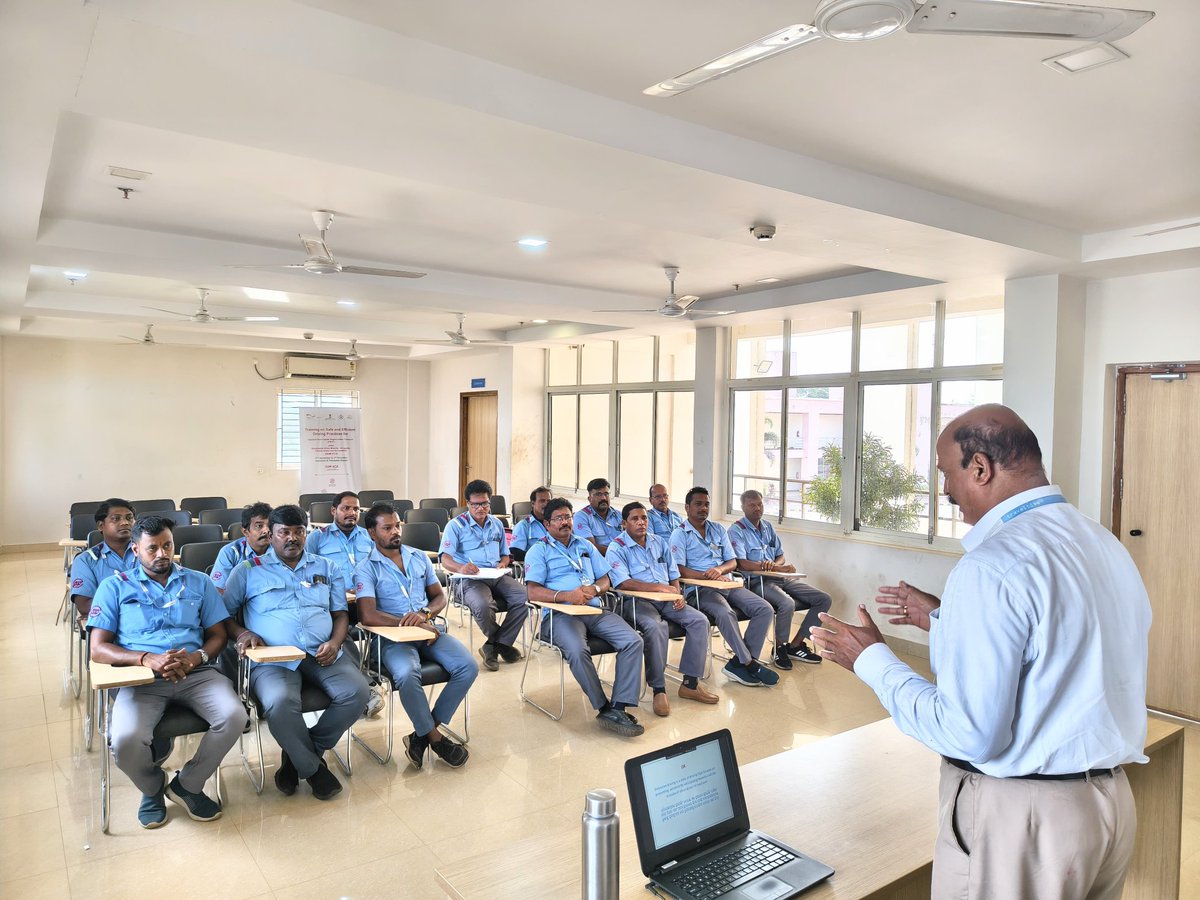 CRUT_BBSR's tweet image. Captains of #AmaBus underwent Defensive Driving Training at Patrapada Depot; sharpening their skills in speed control, lane discipline &amp;amp; safe driving practices.

At CRUT, we’re dedicated to continuous learning to keep every ride safe &amp;amp; comfortable for commuters.

#TheWayWeMove