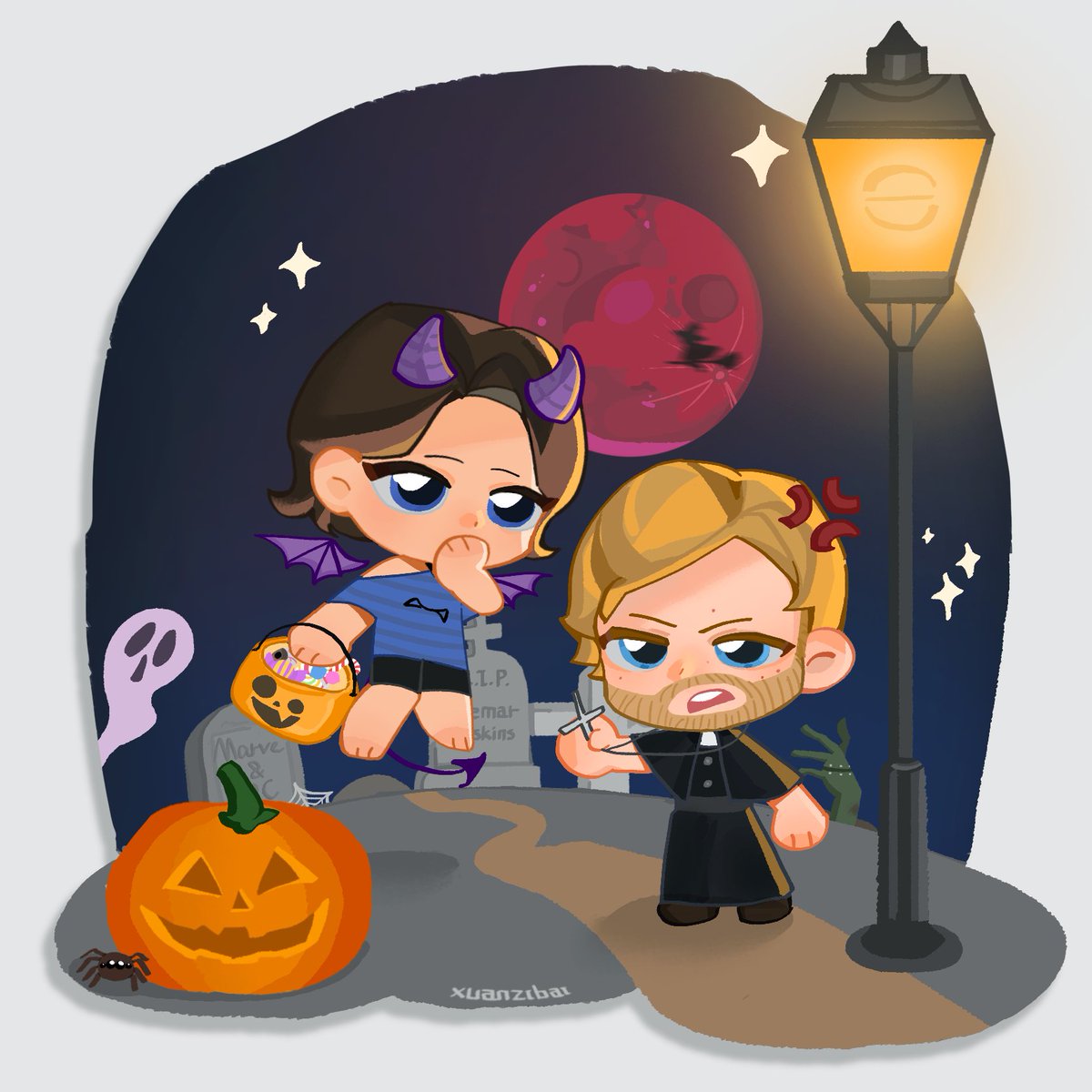 Happy Halloween to Sentryagent✨🎉
12:00
"Stop, you demon! "
"trick or treat? "
#sentryagent