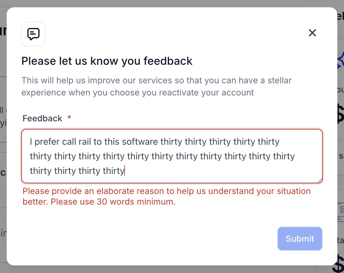 PLEASE don't do this when someone is trying to cancel your software