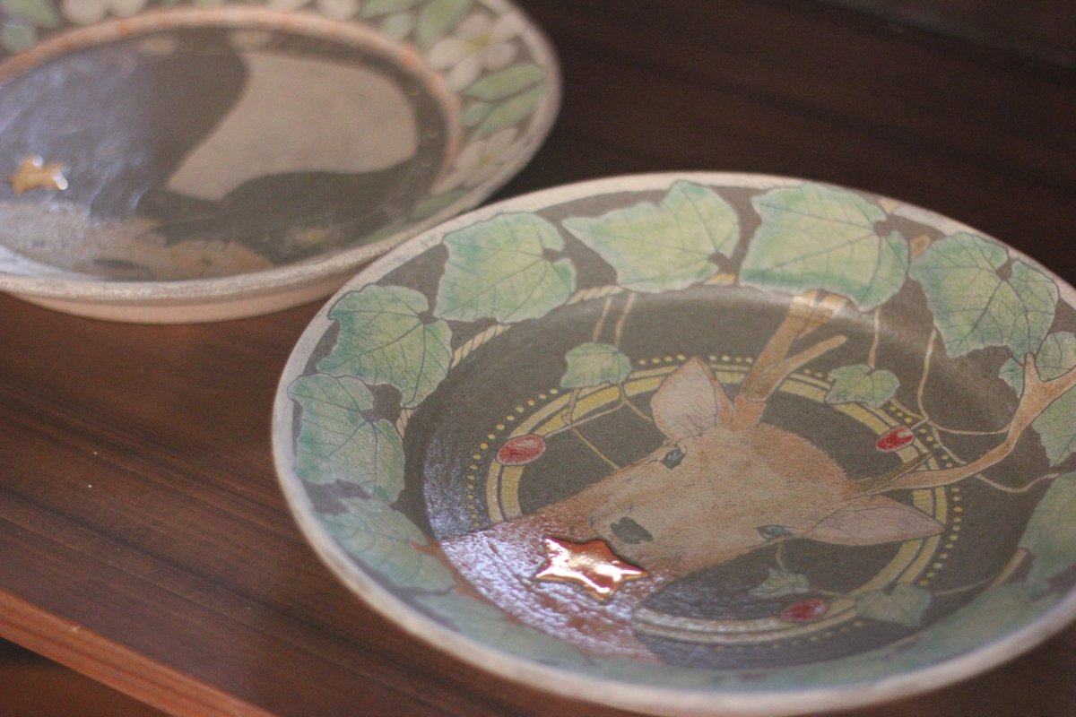 油彩画 果物と陶器 落美 にゃん Yumika on X