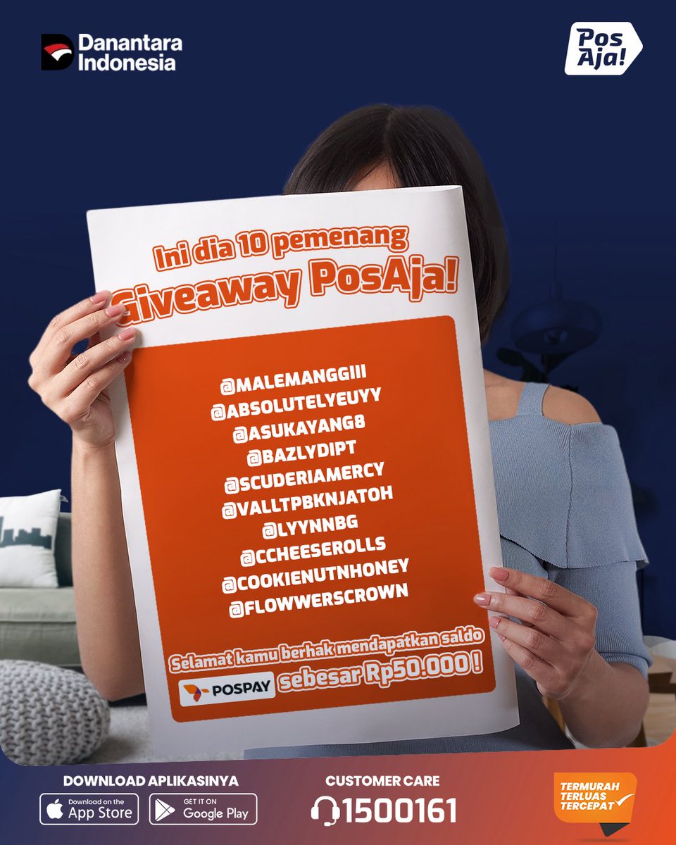 Selamat untuk 10 pemenang yang berhasil dapetin saldo PosPay sebesar Rp50.000!

Cek username kamu di bawah ini, siapa tahu kamu salah satunya!😍💛
1. <a href="/malemanggiii/">siang angga</a>
2. <a href="/absolutelyeuyy/">absolutelyeuy</a>
3. @asukayang8
4. <a href="/bazlydipt/">BazlyDiptyoA</a>
5. <a href="/scuderiamercy/">venus🦖</a>
6. @valltpbknjatoh
7. <a href="/lyynnbg/">lyynn</a>
8. <a href="/ccheeserolls/">dinsky</a>