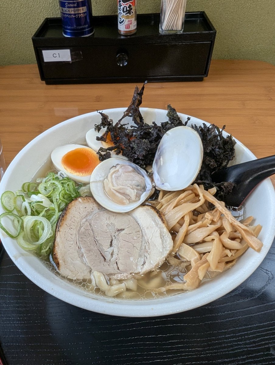 RC4go's tweet image. 海神中華 普通盛り
フォローTPメンマ
久しぶりに訪問しました😃
貝と岩のりがマッチして、
プリプリの麺との相性️⭕️
美味しくいただきました😊
完飲完食ごちそうさまでした😋
 #山形市 
 #麺翔海神