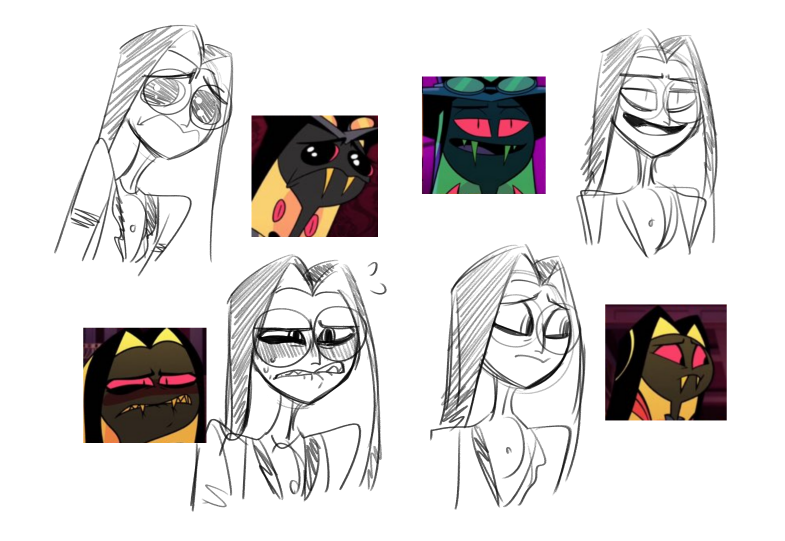 🐍
When I did facial expression practice... yes, they are 100% the same person...(?