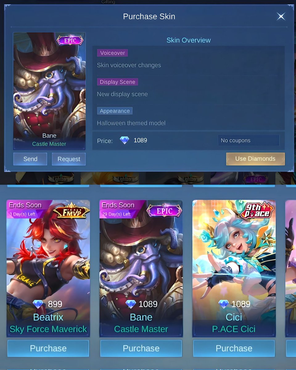 Bane "Castle Master" Resale
> Available Later 
> Server Time 4:00P.M GMT+8

Price: 1080 💎 (No Discount)